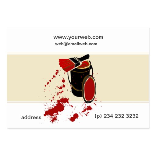 Modern Artist Skilled House Painting Business Card Templates (back side)