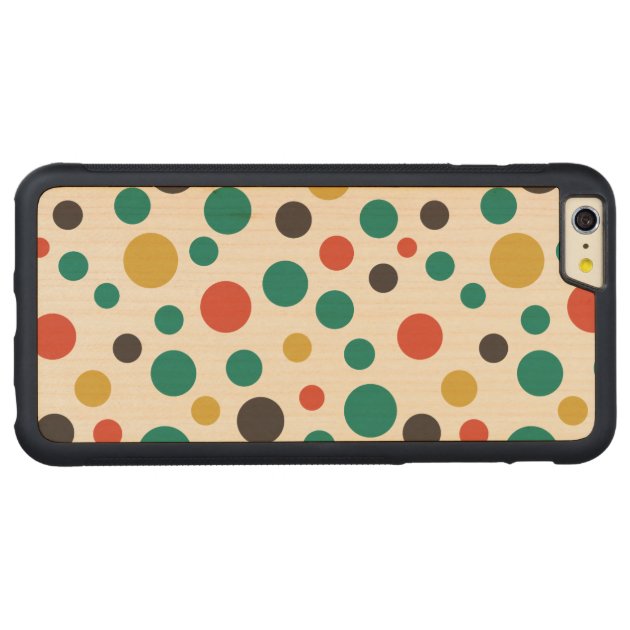 Modern Artistry Stylish Mix Size Colorful Dots Carved® Maple iPhone 6 Plus Bumper Case-3