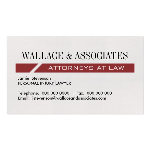 Modern Attorney Business Cards (front side)