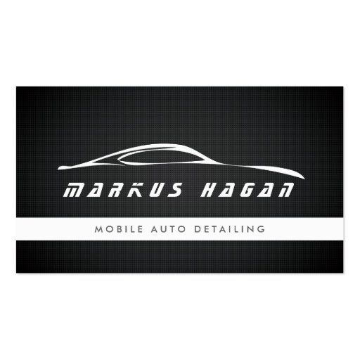 MODERN AUTO DETAILING, AUTO REPAIR BUSINESS CARD (front side)