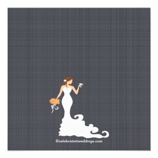 Modern Autumn Bride Wine Bridal Shower Invitations