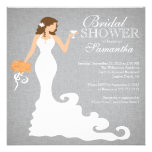Modern Autumn Bride Wine Bridal Shower Invitations invitations