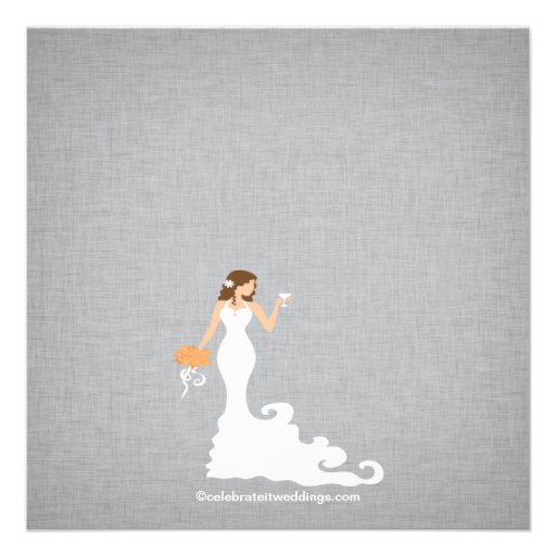 Modern Autumn Bride Wine Bridal Shower Invitations