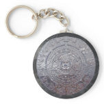 Modern Aztec Sun Stone Key Chain