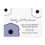 Modern B&W Periwinkle Save the Date Postcard