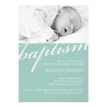 Modern Baby Baptism Invitation