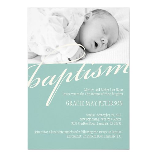 Modern Baby Baptism Invitation