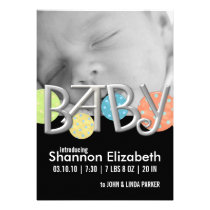 Modern Baby Birth Announcements