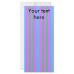 Modern baby blue and green stripes on violet rack cards