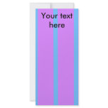 Modern baby blue stripes on violet rack cards