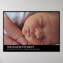 Modern baby photo statistic wall hanging art black posters