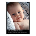 Modern baby photo vertical wall hanging art black print