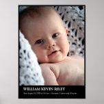 Modern baby photo vertical wall hanging art black posters