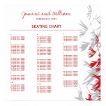 Modern Bamboo Leaves Chinese Wedding Seating Chart posters
