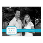 Modern Band Save The Date Postcard (Turquoise)