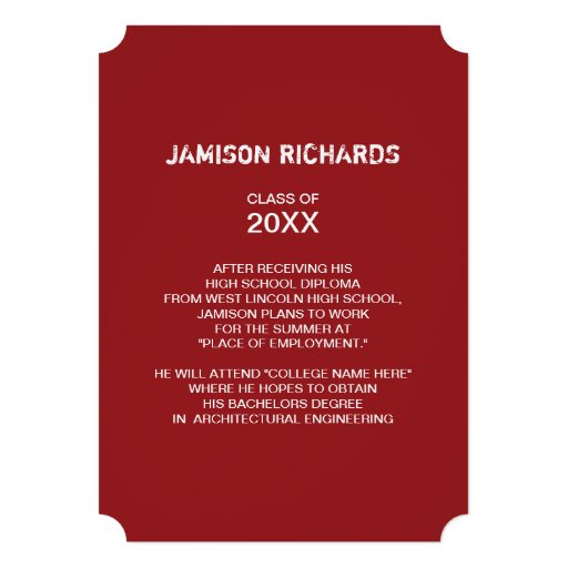 Modern Banner Grad Announcement / Red