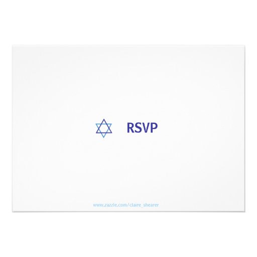 Modern Bar Mitzvah RSVP (4.25"by 5.5") Invite