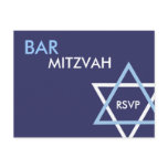 Modern Bar Mitzvah RSVP Postcard