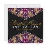 Modern Batik Gold+Burgundy Bridal Shower Invitatio Personalized Invites