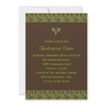 Modern Batik Thanksgiving/Holiday Party Invitation by berryberrysweet Modern Batik Thanksgiving/Holiday Party Invitation