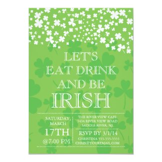 Modern Be Irish St. Patrick's Day Party Invitation