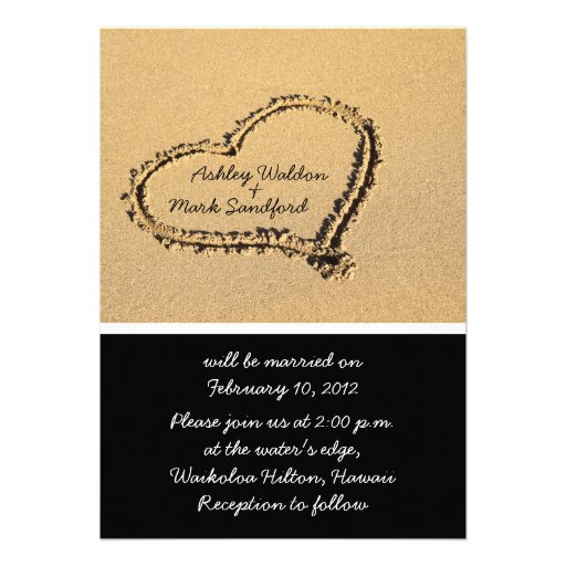 Modern Beach Destination Wedding Invitations