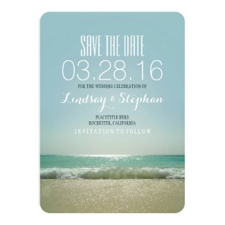 Modern beach wedding save the date cards 4.5" x 6.25" invitation card