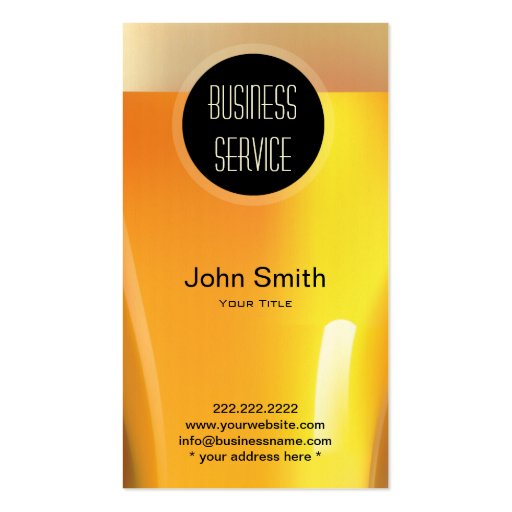 Modern Beer Bottle Liquid Store Business Card (front side)