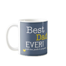 Modern Best Dad Ever Personalized Photo mugs