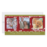Modern Big Snowflake Frame Holiday Family Photo Photo Cards