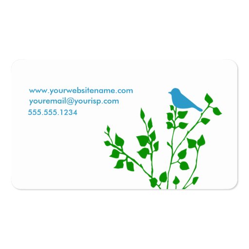 Modern Bird Business Cards (back side)