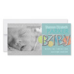 Modern Birth Announcement Photo Card