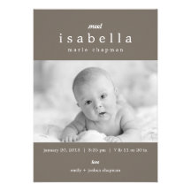 MODERN Birth Announcements