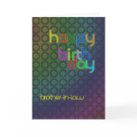 Modern Birthday card for brother-in-Law