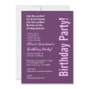 Modern Birthday Magenta and Pink Template invitation