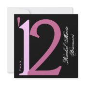 Modern Black and Pink Photo Announcement