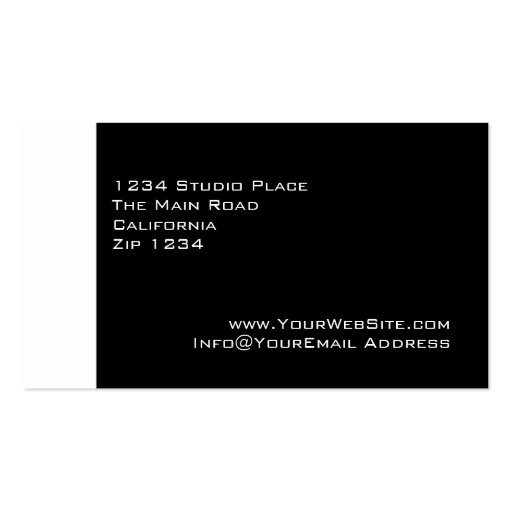 Modern Black and White Business Card Template (back side)