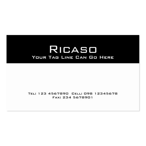 Modern Black and White Business Card Template (front side)