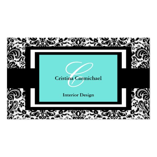 Modern Black and White Business Cards (front side)