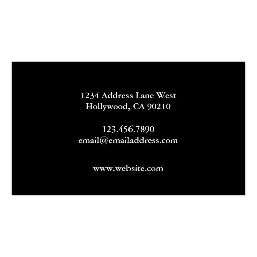 Modern Black and White Business Cards (back side)