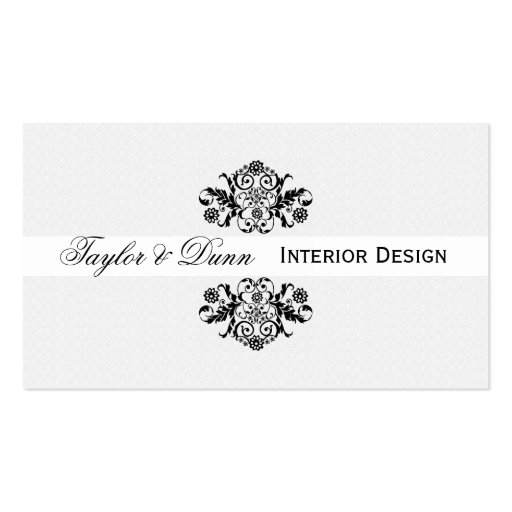 Modern Black and White Classic Elegant Antique Business Card Template (front side)