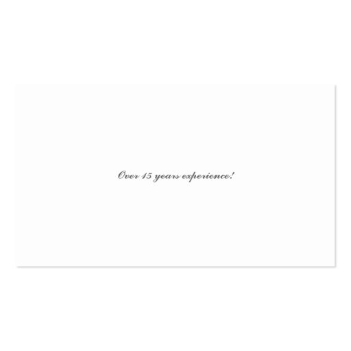 Modern Black and White Pet Sitter Business Card (back side)