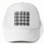 Modern black and white plaid hats