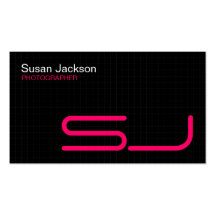 Modern Black Business Card