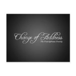 Modern Black Change of Address Postcard