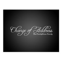 Modern Black Change of Address Postcard postcards