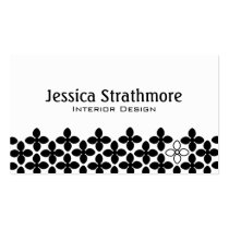 Modern Black Flower Business Card business cards