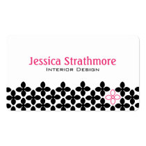 Modern Black Flower Business Card business cards