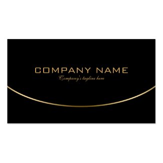 Modern Black & Gold Simple Geometric Design Double-Sided Standard Business Cards (Pack Of 100)
