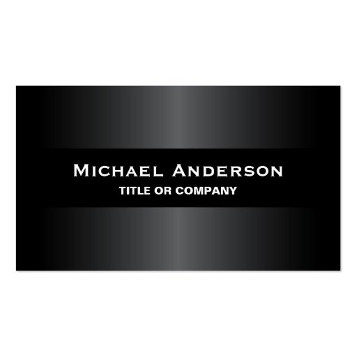 Modern black gray stylish dark professional business cards (front side)